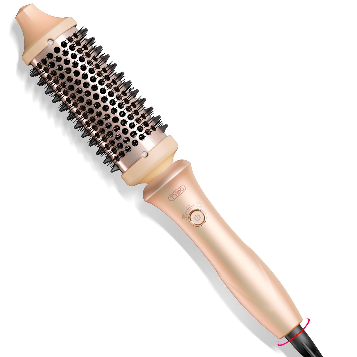 Brosse thermique TYMO STYLUX 1,7" vue avant avec baril en céramique