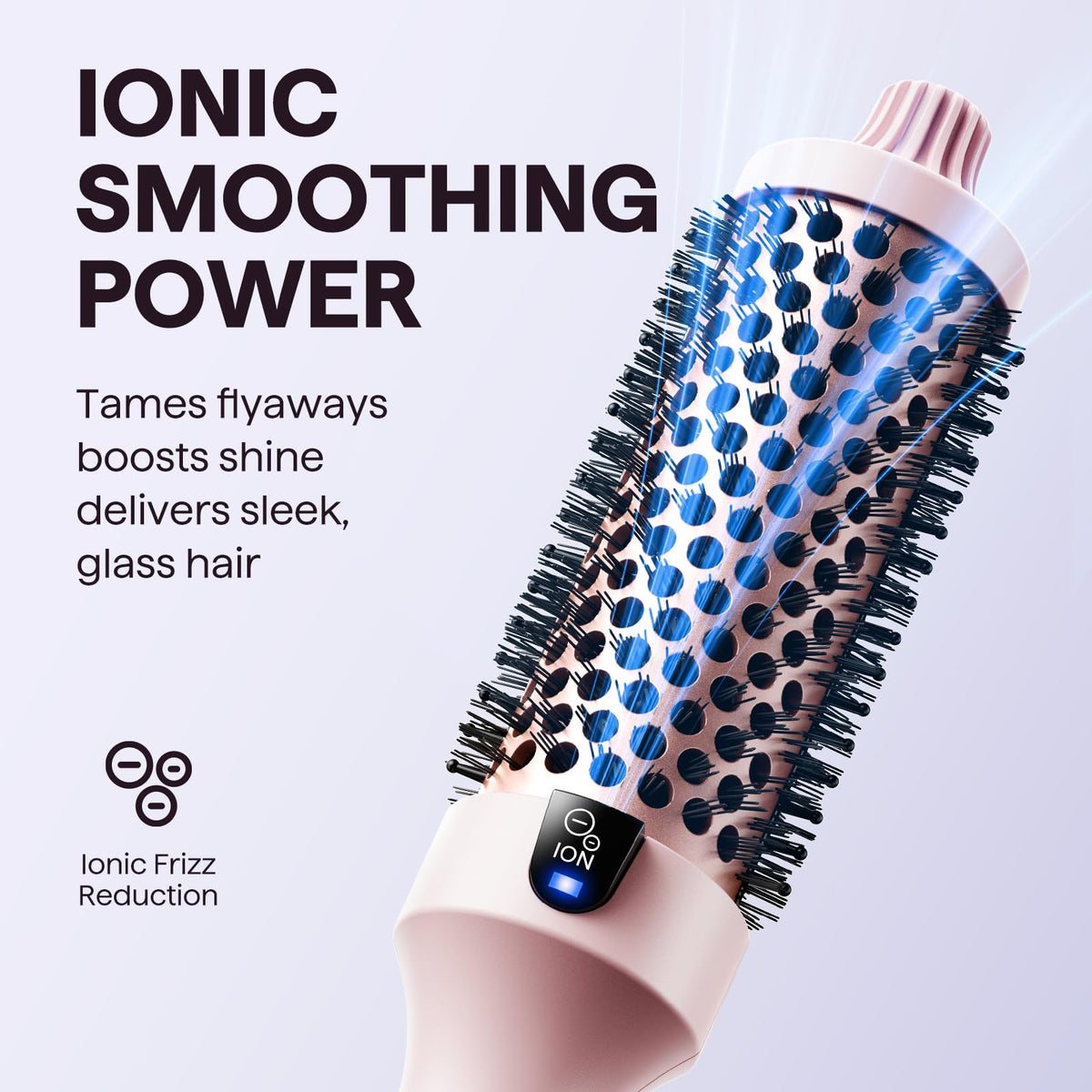 Brosse thermique Wavytalk 1,5″ dans un sac de voyage