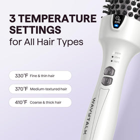 Brosse thermique Wavytalk avec cheveux lisses