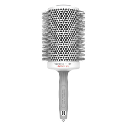 Brosse thermique XL 4,25" d'Olivia Garden vue de face avec baril en tourmaline