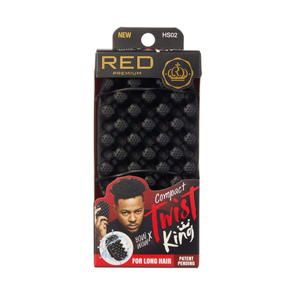 Brosse Twist King Red by Kiss vue avant avec design ergonomique