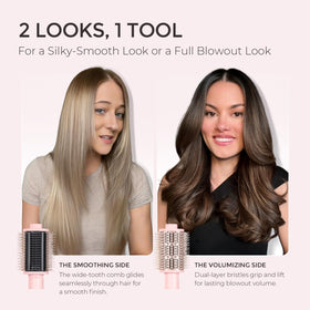Brosse TYMO en utilisation pour un blowout lisse