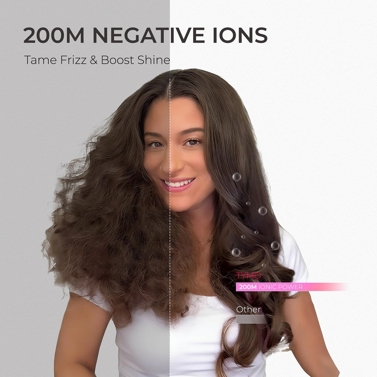 Brosse TYMO en utilisation sur cheveux humides
