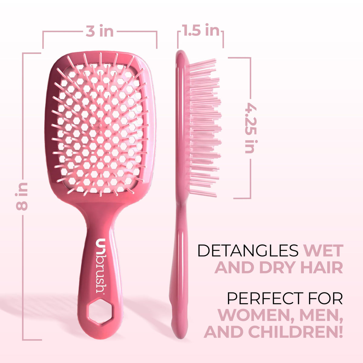 Brosse UNbrush sur cheveux mouillés