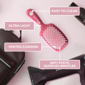 Brosse UNbrush sur cheveux secs