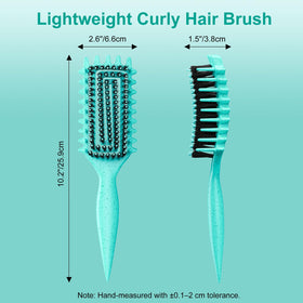 Brosse Weldilgit à cheveux bouclés avec fond coloré