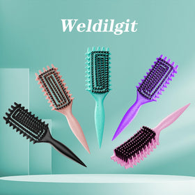 Brosse Weldilgit à cheveux bouclés dans une trousse de voyage