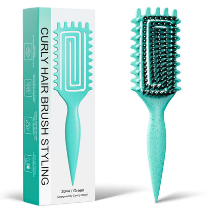 Brosse Weldilgit à cheveux bouclés vue de face avec poils de sanglier