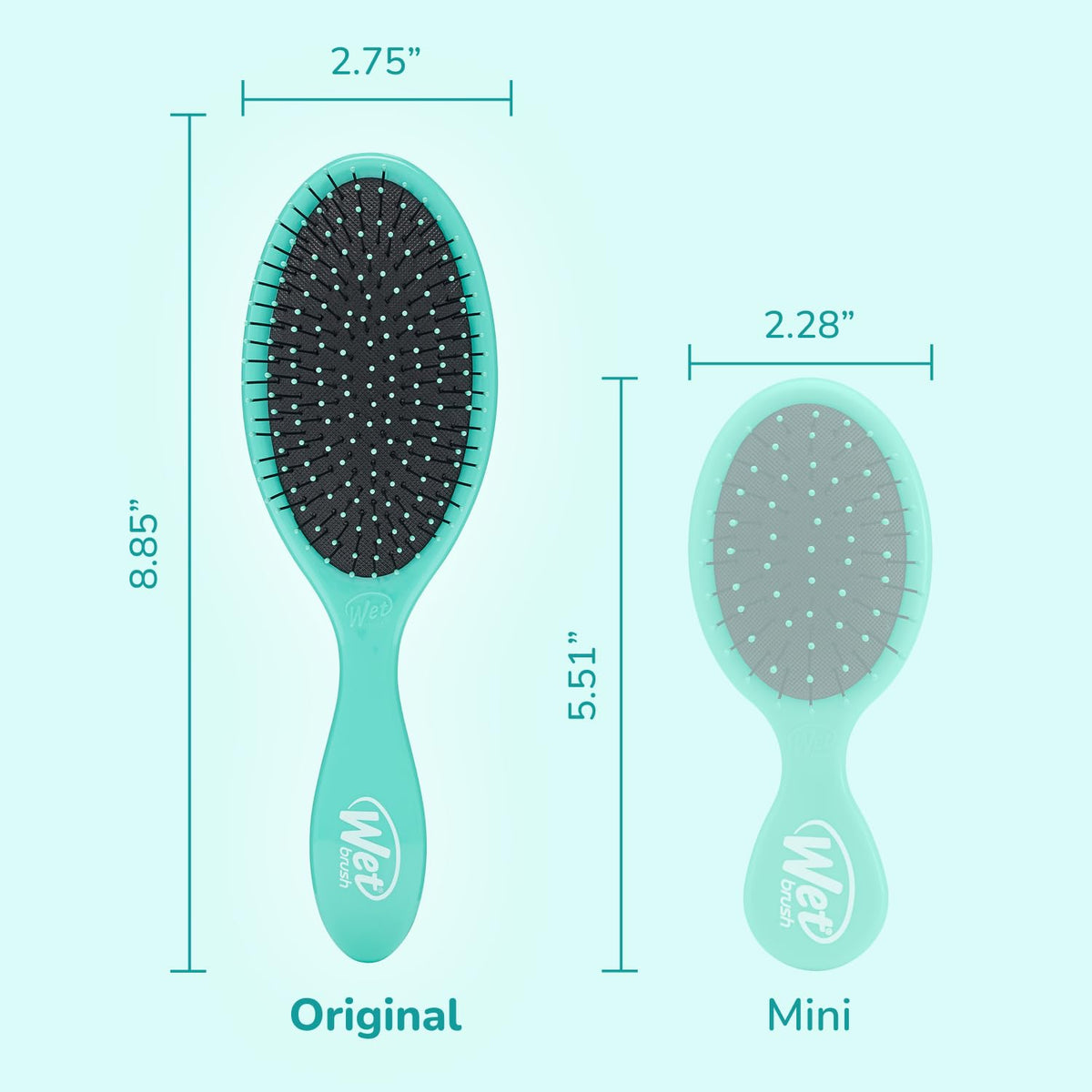 Brosse Wet Brush Démêlante Originale sur fond blanc