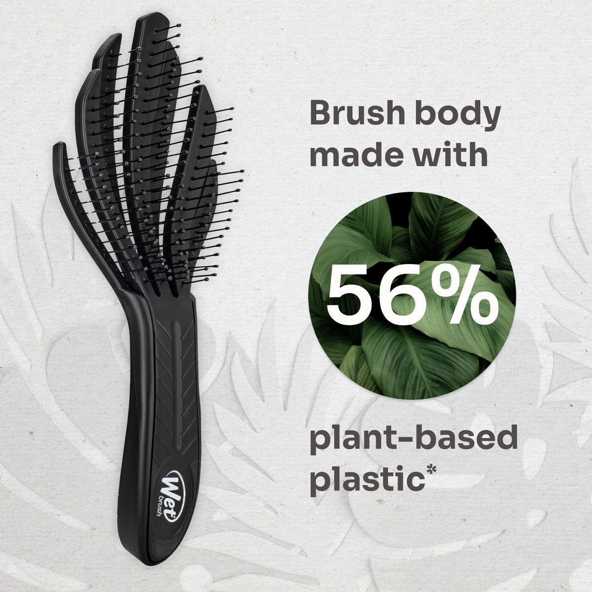 Brosse Wet Brush Go Green Curl Detangler, côté avec logo