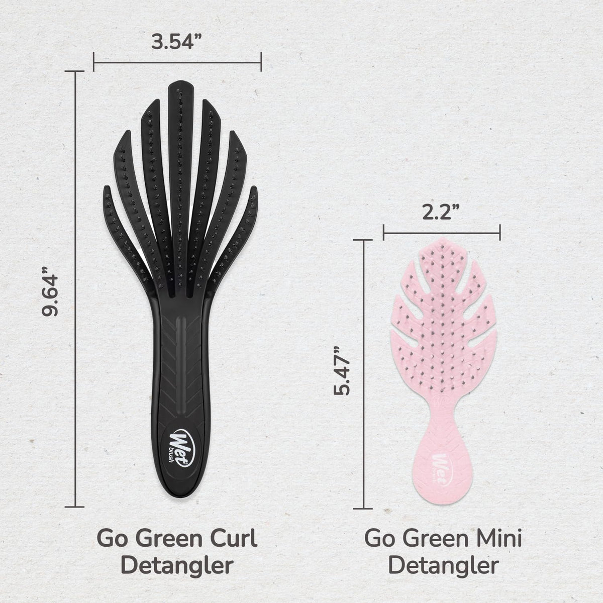 Brosse Wet Brush Go Green dans une salle de bain, prête à l'emploi