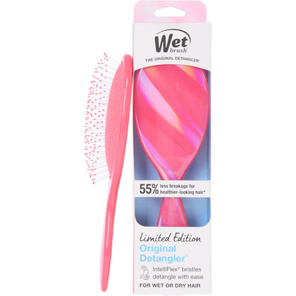 Brosse Wet Brush Originale Démêlante Édition Limitée Prismatic Glow Rose vue de face