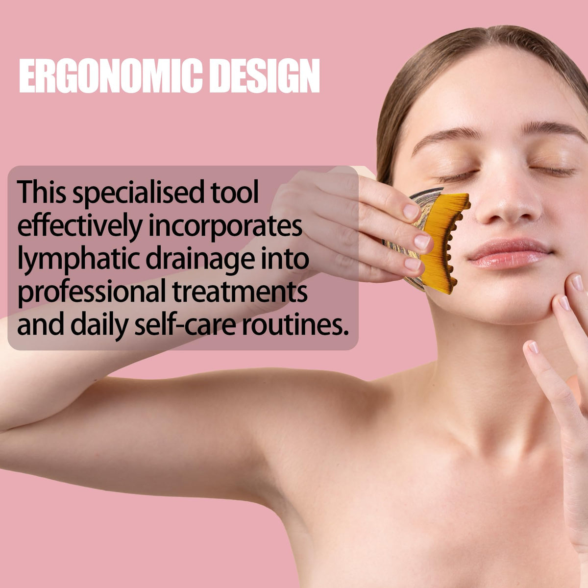 Brosse ZAZKHC en utilisation sur un visage