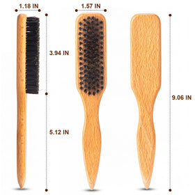 Brosse ZVOREI en poils de sanglier sur un fond rose