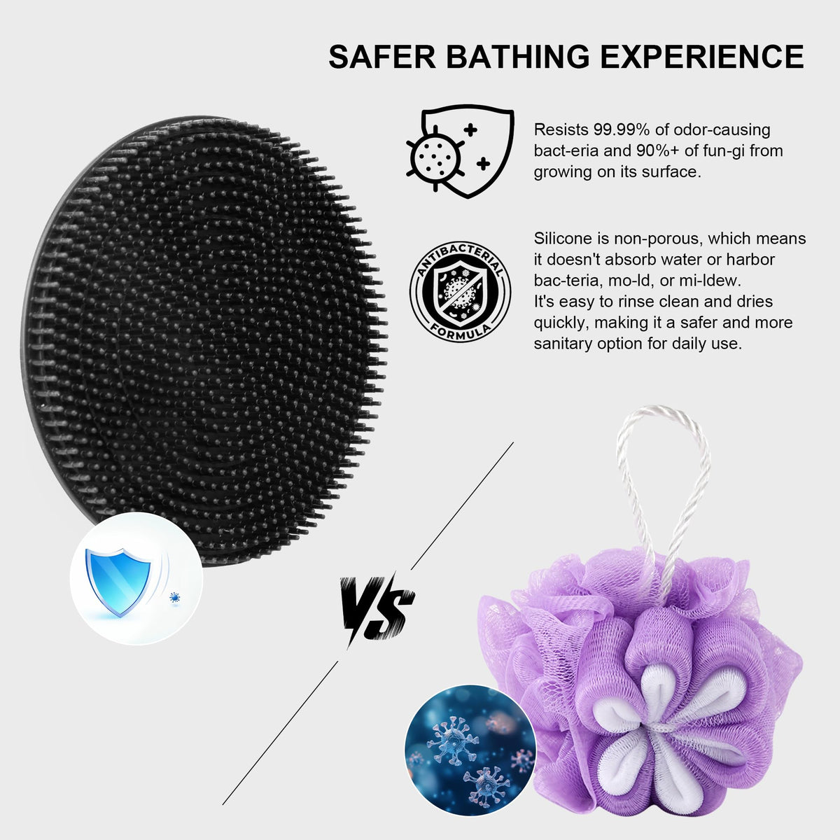 Brossettes de bain INNERNEED, ensemble de trois couleurs