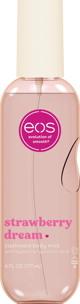 Brume corporelle eos Strawberry Dream 200g vue avant avec flacon rose
