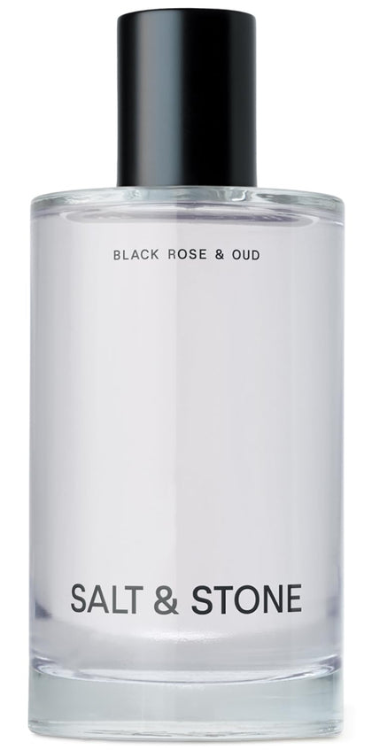 Brume corporelle Salt & Stone 100 ml en flacon noir avec étiquette rose