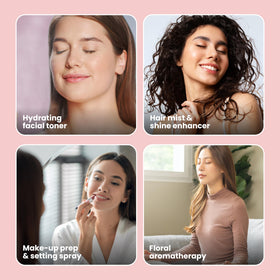 Brume d'Eau de Rose Bio Simplified Skin dans un cadre de salle de bain