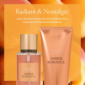Brume et lotion Amber Romance en utilisation quotidienne