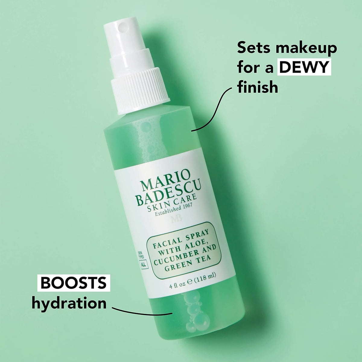 Brume hydratante Mario Badescu Aloe, Rose et Concombre - packaging