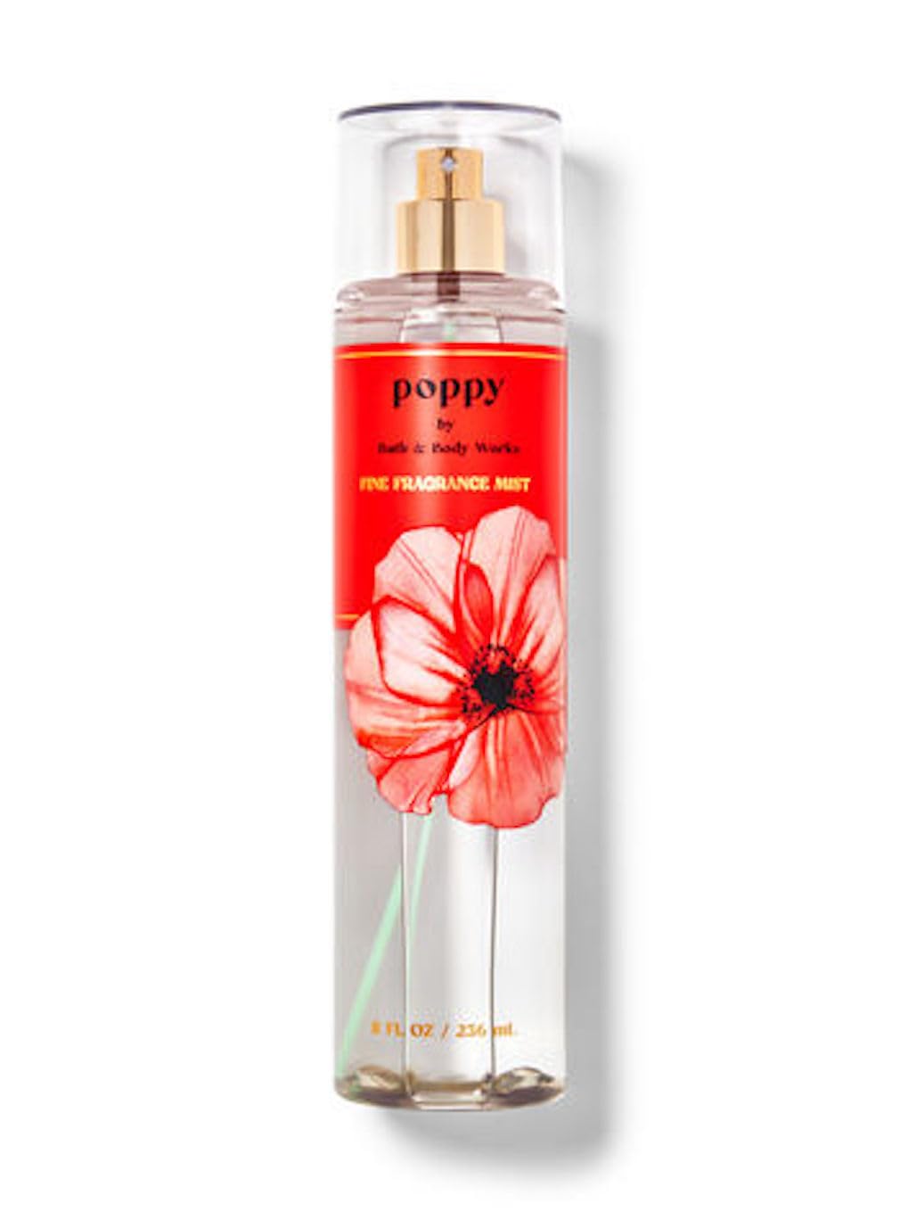 Brume parfumée Bath & Body Works Poppy 236 mL avec flacon élégant