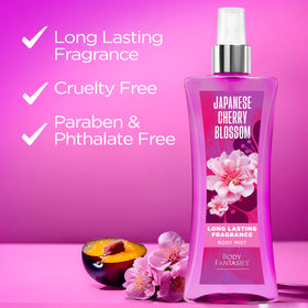 Brume parfumée Body Fantasies Cerisier Japonais 490g avec d'autres parfums