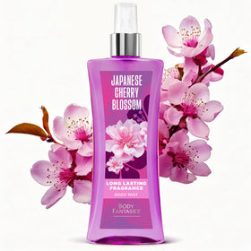 Brume parfumée Body Fantasies Cerisier Japonais 490g avec fleurs