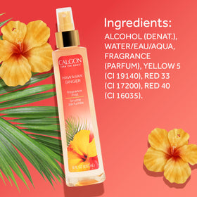 Brume parfumée Calgon Hawaiian Ginger avec des fruits exotiques