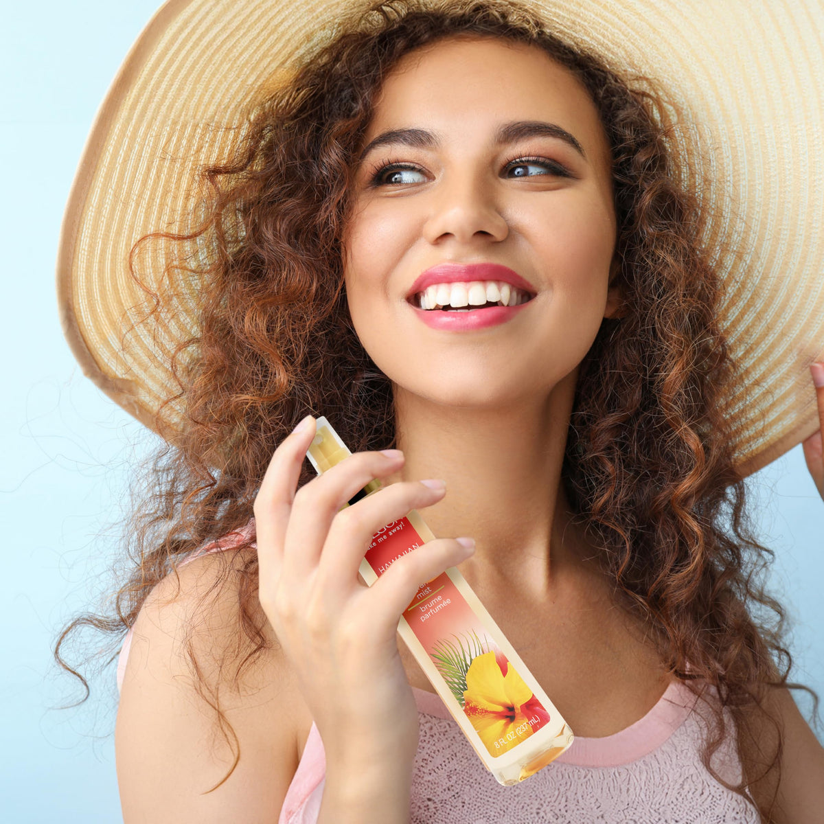 Brume parfumée Calgon Hawaiian Ginger vue de côté