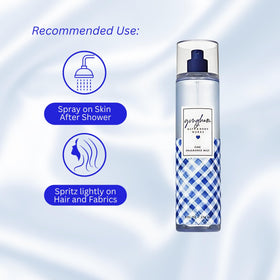 Brume parfumée Gingham Bath & Body Works en situation dans un sac à main