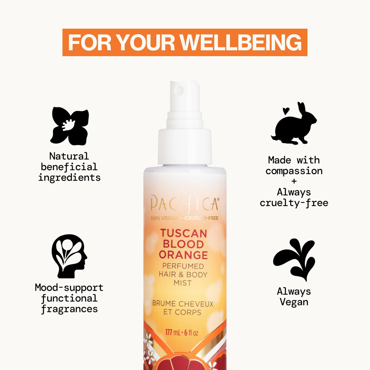 Brume parfumée Pacifica Orange Sanguine 209g vue arrière
