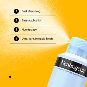 Brume Solaire Neutrogena Ultra Sheer SPF 45 sur fond neutre