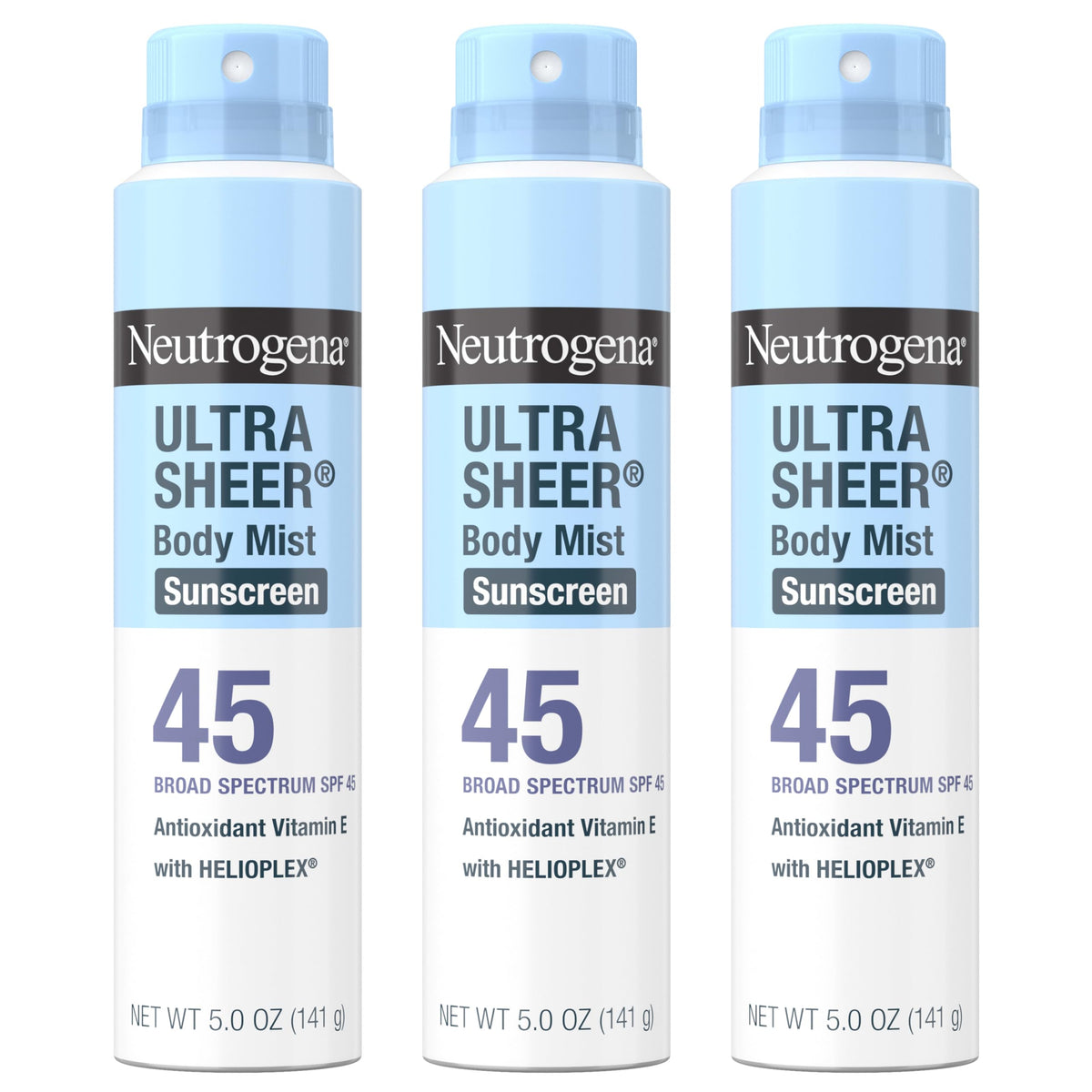 Brume Solaire Neutrogena Ultra Sheer SPF 45 vue de face