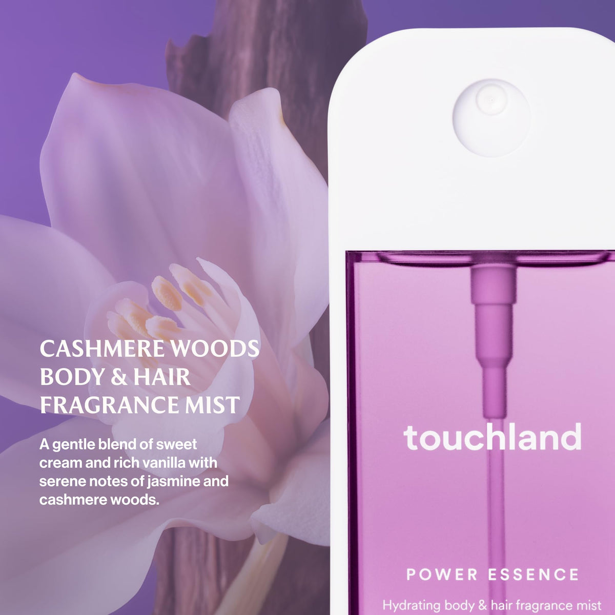 Brume Touchland Cashmere Woods avec vaporisateur