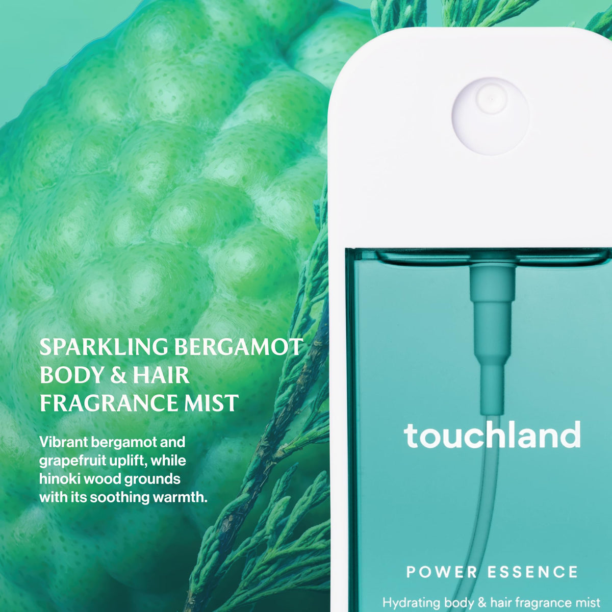 Brume Touchland Sparkling Bergamot avec son packaging