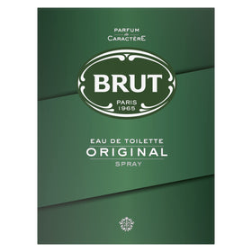 Brut Eau de Toilette 100 ml vue de face avec flacon transparent