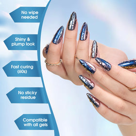 Brynelle Top Coat Gel 3D Gouttes d'Eau 2x15ml avec vernis gel