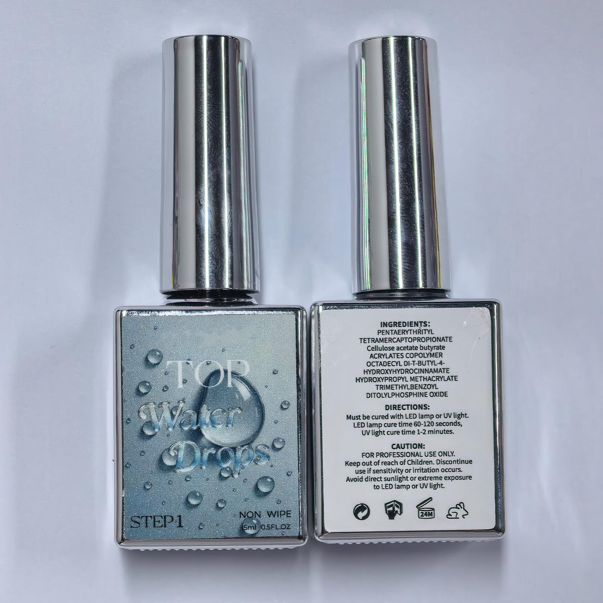 Brynelle Top Coat Gel 3D Gouttes d'Eau 2x15ml en salon