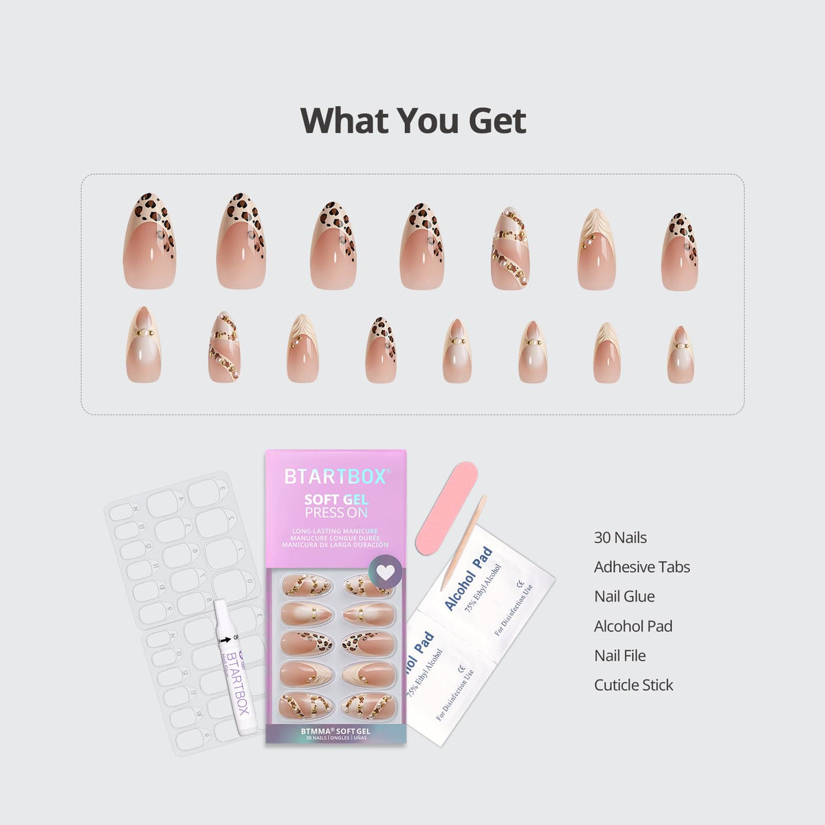 BTArtbox faux ongles Cheeky Duo modèle medium almond