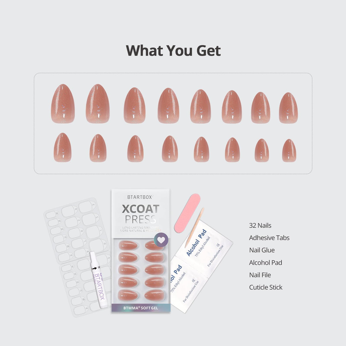 BTArtbox faux ongles Citrine Glow en utilisation sur des mains soignées
