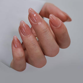 BTArtbox faux ongles Citrine Glow montrant les différentes tailles disponibles