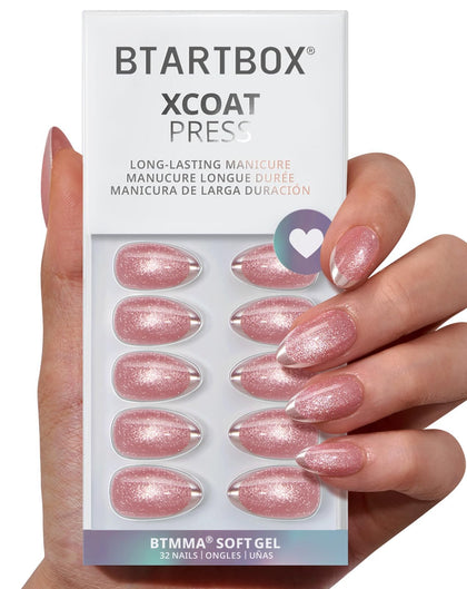 BTArtbox Faux Ongles Gilded Cheer Court Amande en boîte