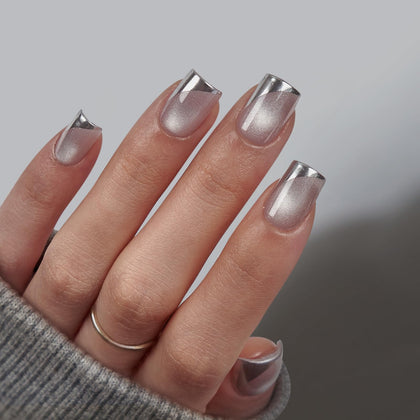 BTArtbox faux ongles métalliques Cat Eye, vue de face