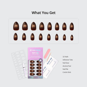 BTArtbox faux ongles Mocha Hypnotic application en cours