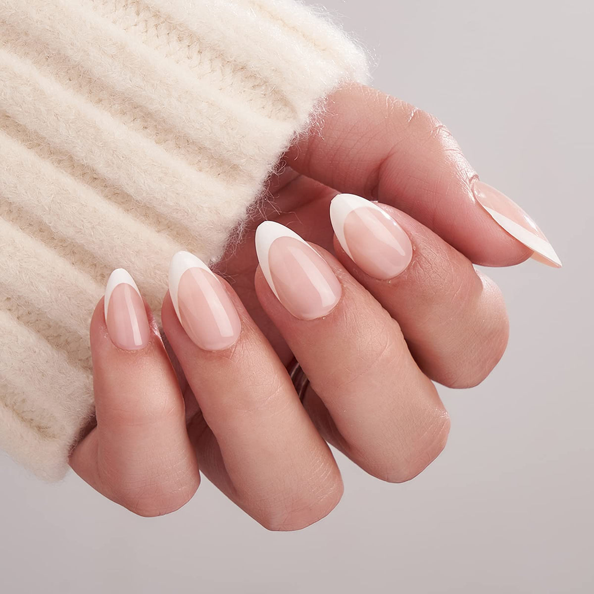 BTArtbox Faux Ongles Press-On Blanc Français et accessoires d'application