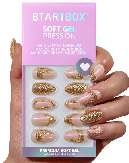 BTArtbox Faux Ongles Press-On Metalhead 32Ct vue de face