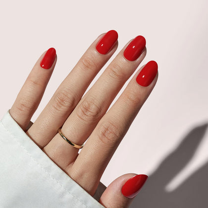 BTArtbox Faux Ongles Press-On Mulled Wine Rouge 32 pièces avant