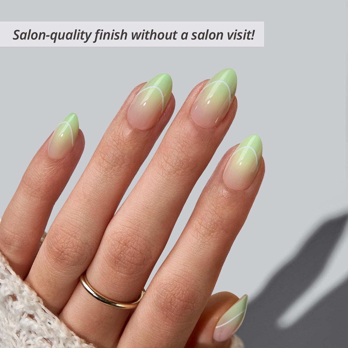 BTArtbox Faux Ongles Press-On Ombre Vert, présentation des tailles