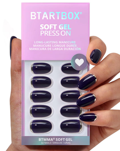 BTArtbox Faux Ongles Press-On Vintage Argent vue de face