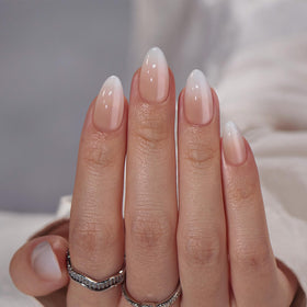 BTArtbox Faux Ongles Pressés Crème Vanille Amande ensemble de 32 pièces